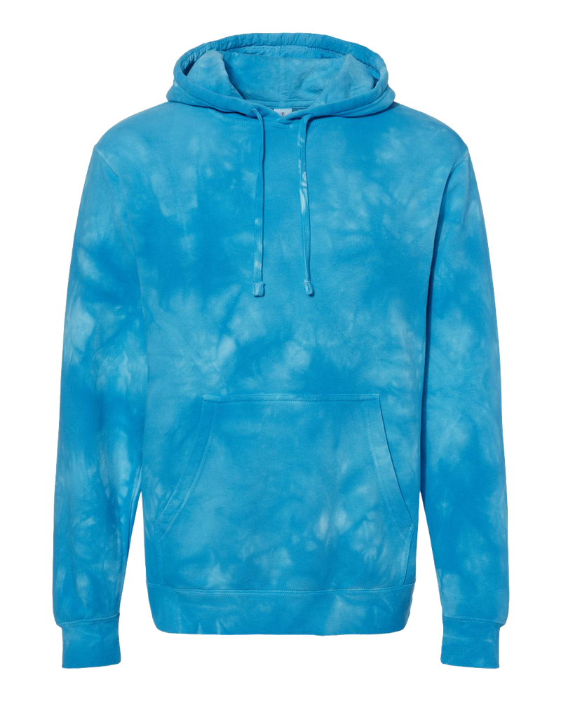 Custom Embroidery Sweatshirt Hooded Unisex Midweight Tie-Dyed Independent Trading Co.