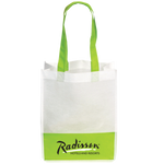 White /Lime Green Color Tote Hermes Printing