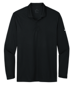 Nike Black Long Sleeve Custom Polo Shirt - Hermes Printing