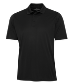 Black Performance Custom Polo Shirt Promotional Hermes Printing at Montreal