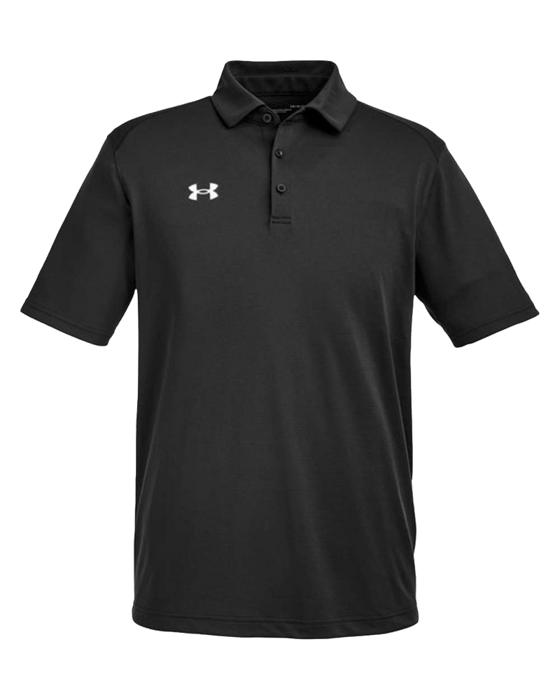 Black color Golf Custom Polo Shirt with logo embroidery at Montreal Hermes Printing