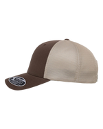 Brown and Khaki Flexfit Custom Hats Embroidery Hermes Printing Montreal