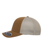 Caramel and Khaki Flexfit Custom Hats Embroidery Hermes Printing Montreal