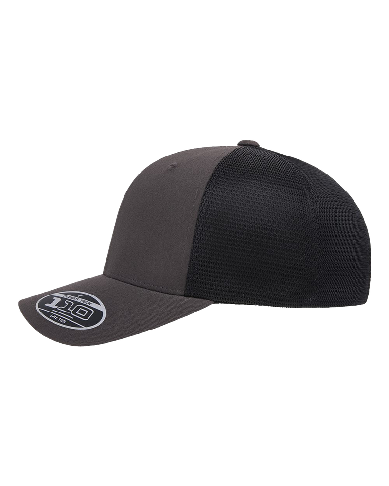 Charcoal and Black Flexfit Custom Hats Embroidery Hermes Printing Montreal