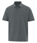 Dark Heather Grey Custom Polo with Embroidery and Print Logo Hermes Printing at Montreal