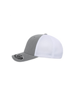 Heather Grey and White Flexfit Custom Hats Embroidery Hermes Printing Montreal