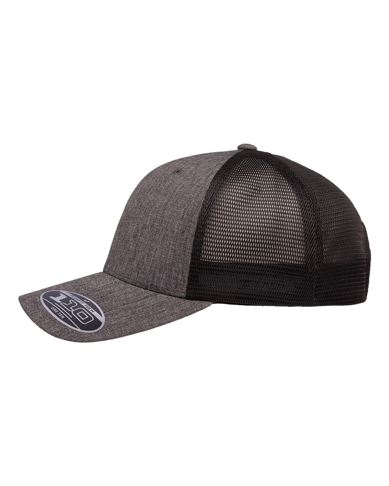 Melange Charcoal and Black Flexfit Custom Hats Embroidery Hermes Printing Montreal