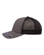 Melange Charcoal and Black Flexfit Custom Hats Embroidery Hermes Printing Montreal
