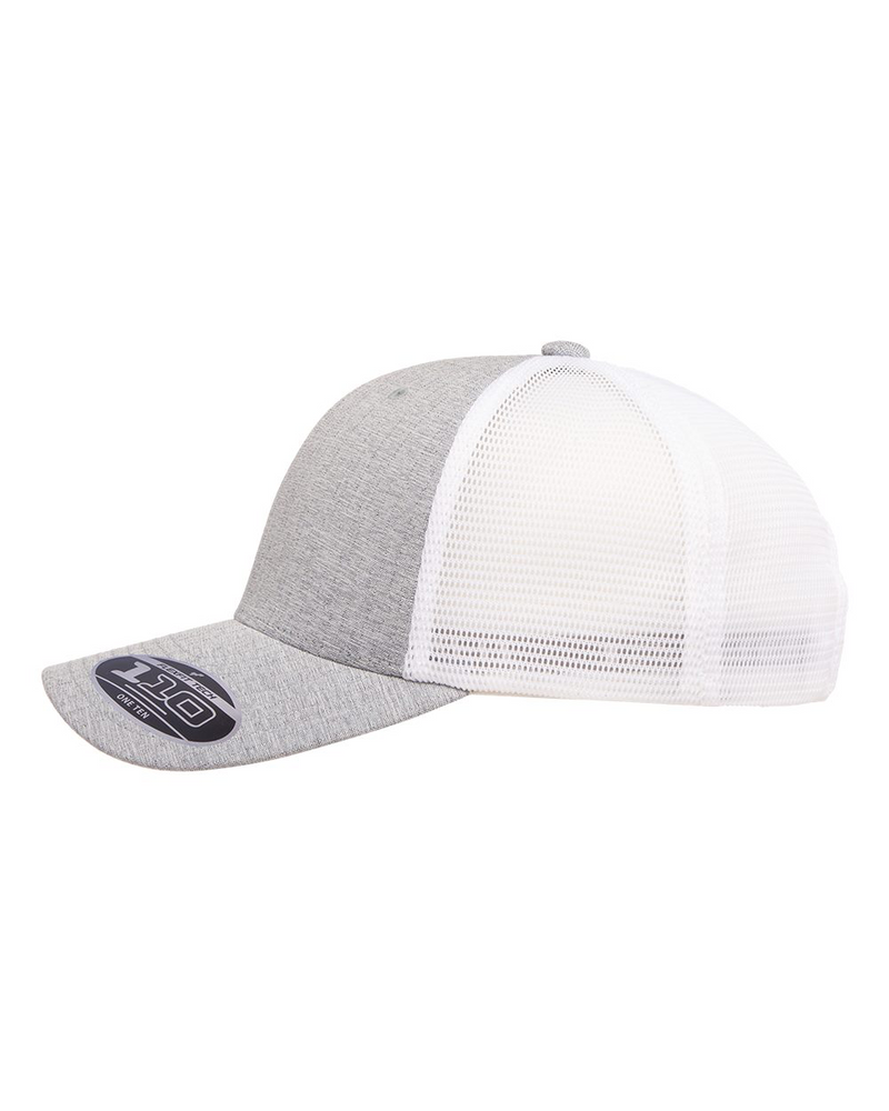 Melange Silver and White Flexfit Custom Hats Embroidery Hermes Printing Montreal