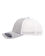 Melange Silver and White Flexfit Custom Hats Embroidery Hermes Printing Montreal
