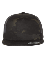 Camouflage with Black color Custom Trucker Cap and Hat - Hermes Printing imprimerie at Montreal