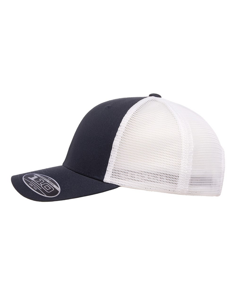 Navy and White Flexfit Custom Hats Embroidery Hermes Printing Montreal