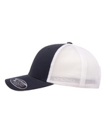 Navy and White Flexfit Custom Hats Embroidery Hermes Printing Montreal