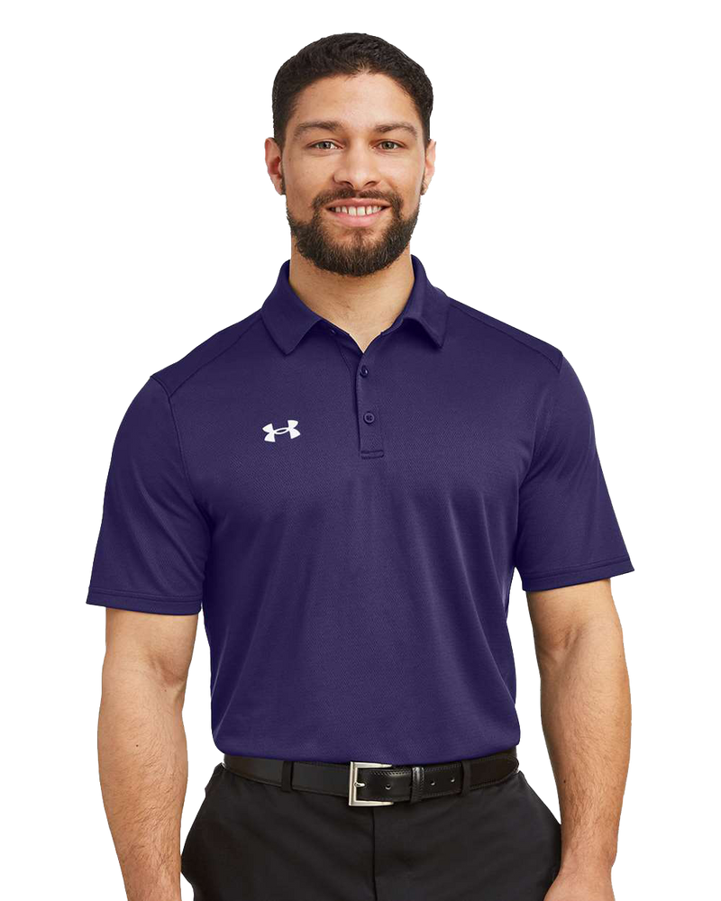 Purple color Golf Custom Polo Shirt with logo embroidery at Montreal Hermes Printing