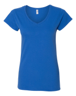 Custom Printing T-shirt V-Neck Women's Gildan Softstyle