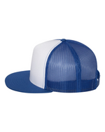 Royal and White color Custom Trucker Cap and Hat - Hermes Printing imprimerie at Montreal