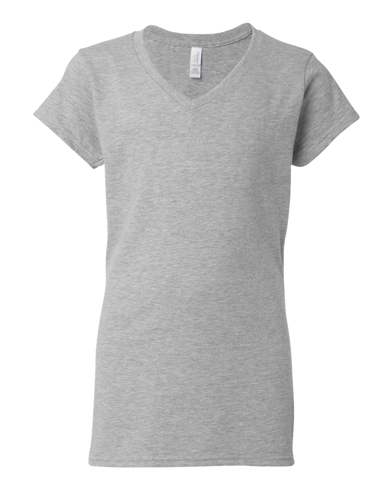 Sport Grey Color Custom V-neck women's T-shirt Printing Hermes Printing