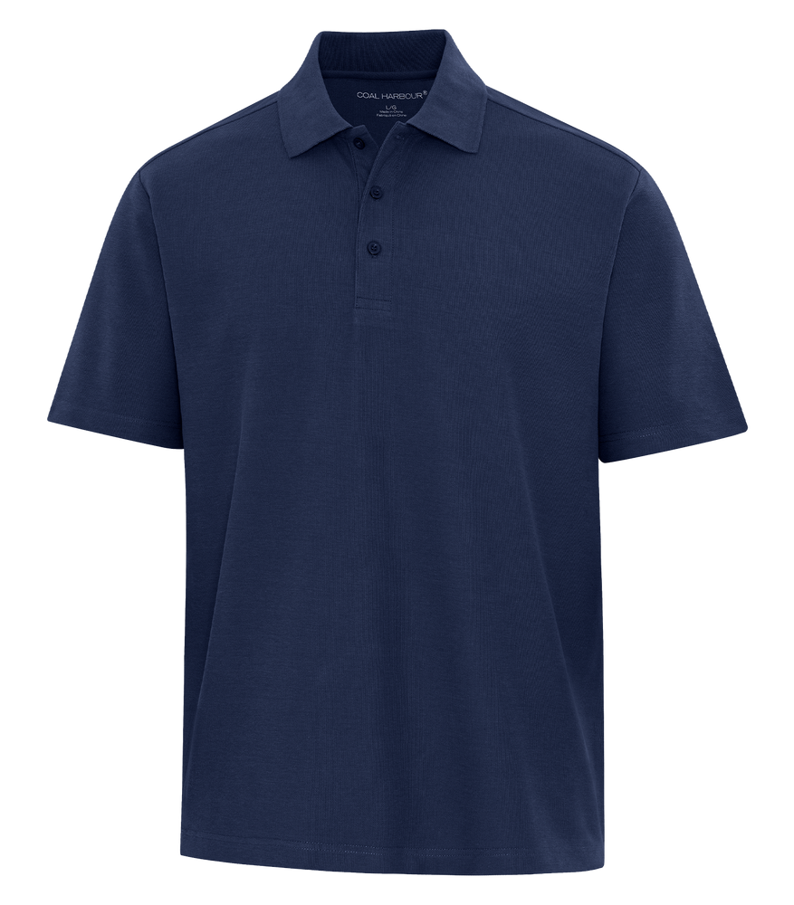 Navy Custom Polo with Embroidery and Print Logo Hermes Printing at Montreal
