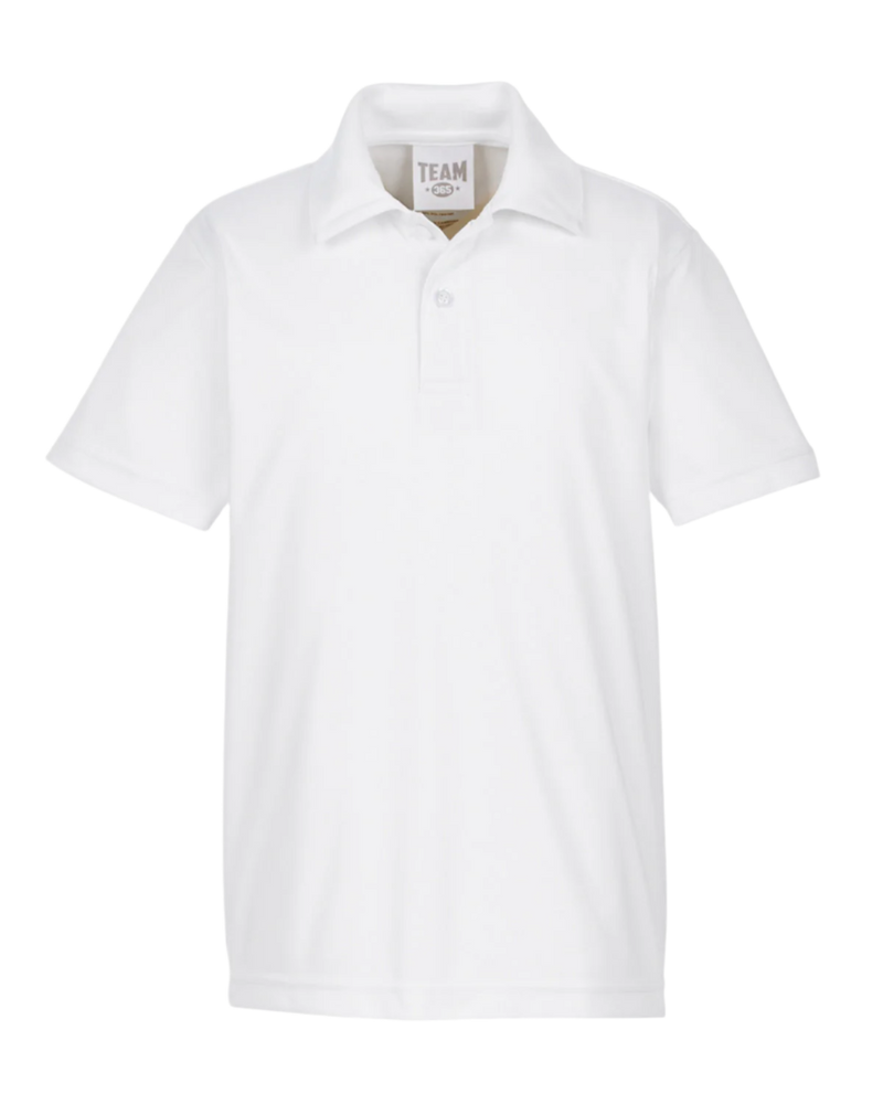 White Custom Youth Polo Shirt -Hermes Printing Montreal