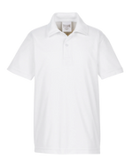 White Custom Youth Polo Shirt -Hermes Printing Montreal