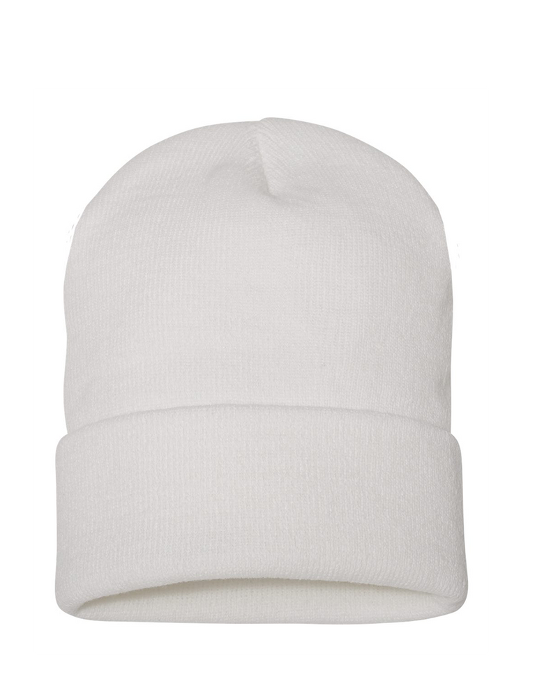 White Color Custom Beanie Toque Embroidered Hermes Printing Montreal