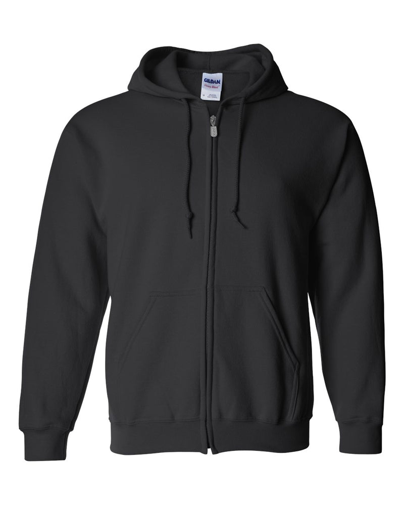  Gildan Full-Zip Black Hooded  Sweatshirt 
