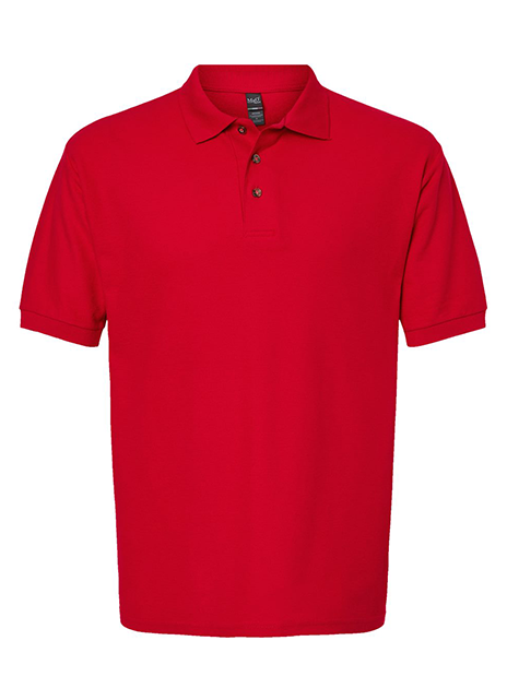 Bright Red M&O Polo - Hermes Printing