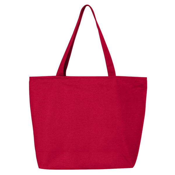 Custom Printing Canvas Tote Bag with Zipper Size: (20"x15"x5"D)