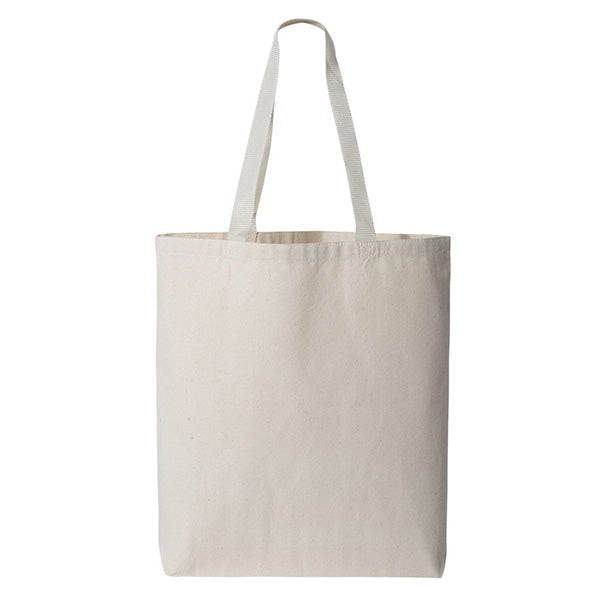 (NATURAL - NATURAL) Canvas Tote with Contrast Color Handles Q4400