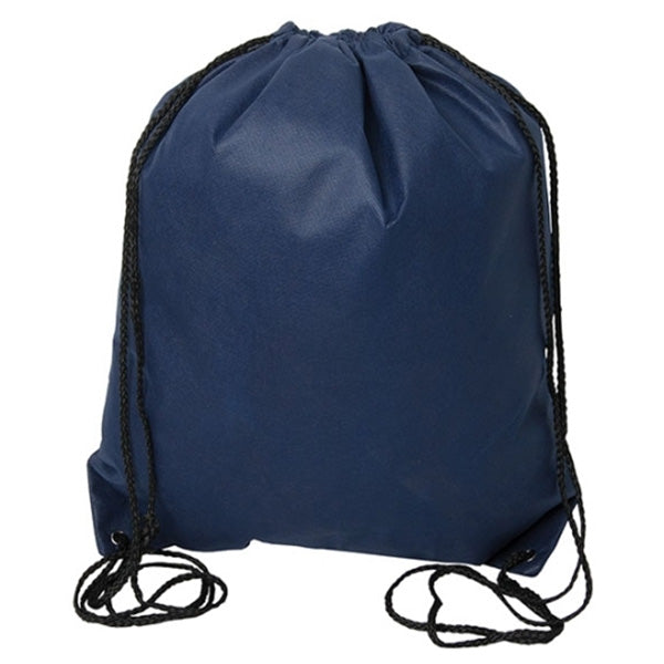 (Navy Blue) Non Woven Drawstring Backpack