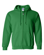 Gildan Full-Zip Green Hooded  Sweatshirt 