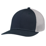 Navy / Gray Custom Trucker Hat Hermes Printing