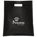 Cut-out Handle Non Woven Black Tote Bag
