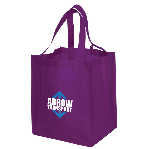Jumbo Non Woven Shopping Purple Tote Bag