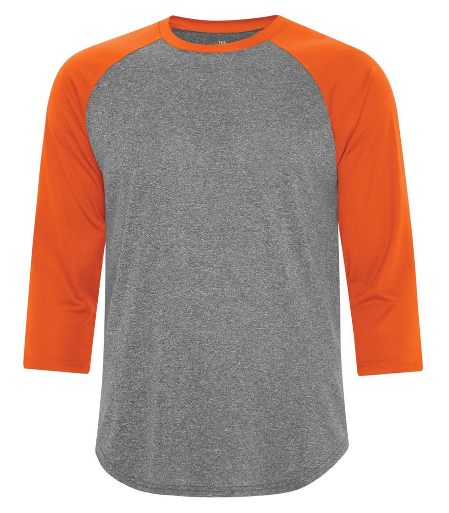 ATC Pro Team Baseball Jersey T-shirt - Charcoal Heather Orange