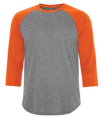 ATC Pro Team Baseball Jersey T-shirt - Charcoal Heather Orange