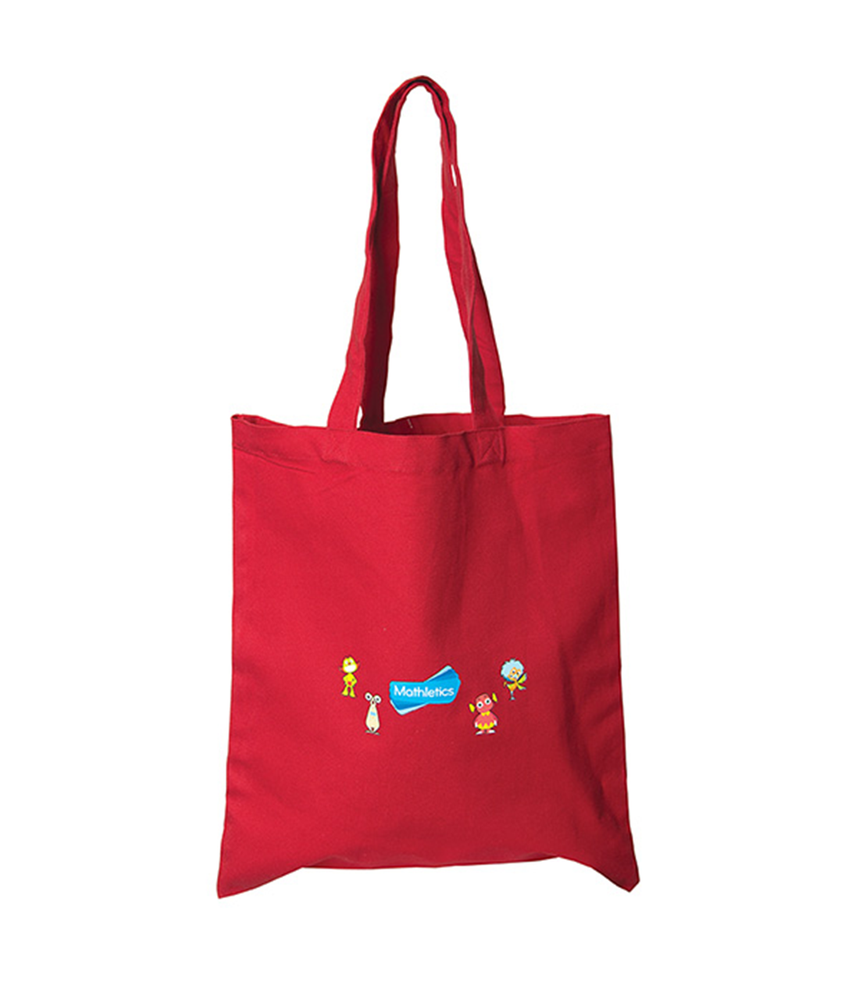 Red canvas tote sale