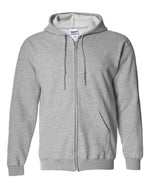 Gildan Full-Zip Sport Grey Hooded  Sweatshirt 