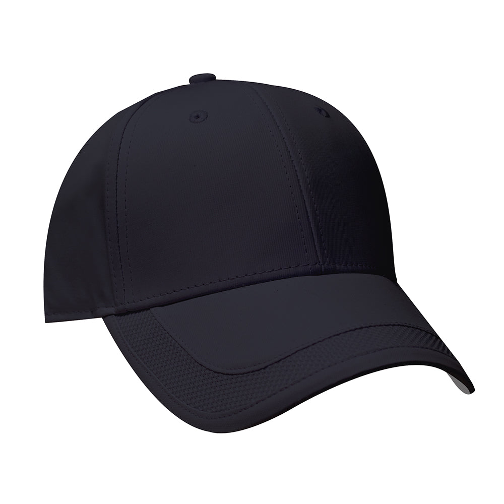 (BLACK) Structured Cap with matching mesh insert on peak
