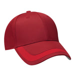 (RED) Structured Cap with matching mesh insert on peak