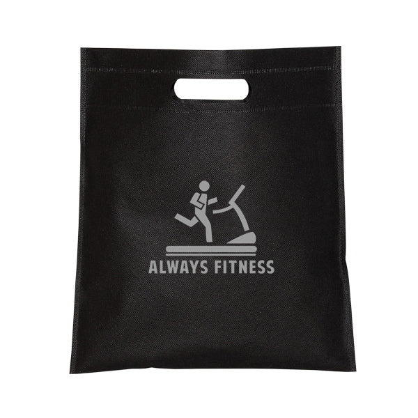 Custom Print Small Tote Bag Non Woven Cut-Out Handle Size: (11"x14")
