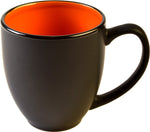 Bistro Ceramic Black & Orange  Mug 16 Oz.